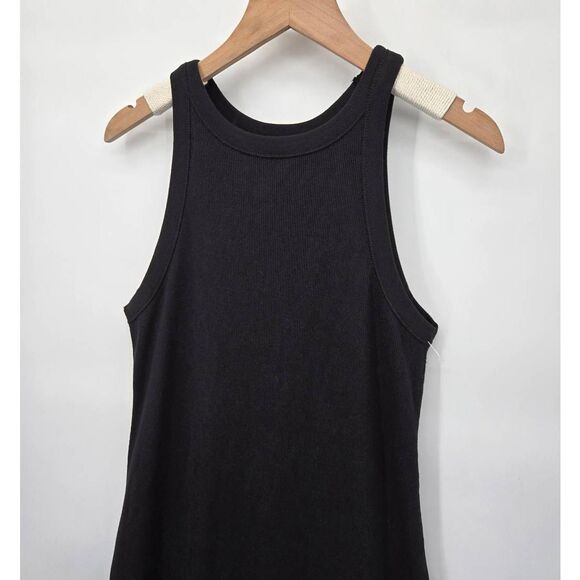 Buck Mason Ribbed Dress Women's Size Small Black Tank Maxi Sleeveless - Picture 5 of 9